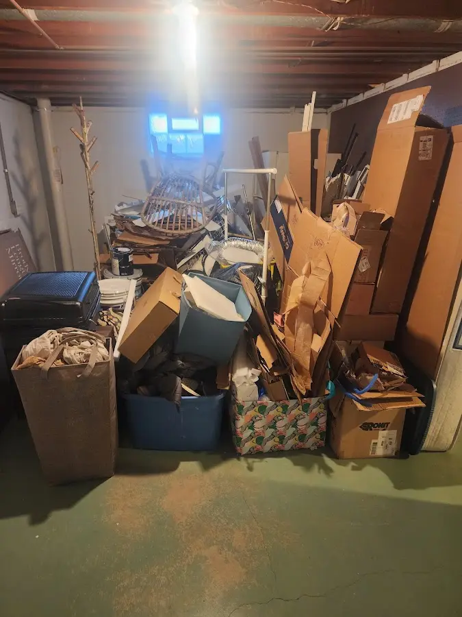 Roll-off dumpster container at job site for 6 Yard Dumpster Rental in Arkadelphia